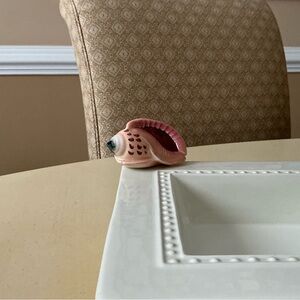 Pink and Brown Seashell Platter Decoration 🐚